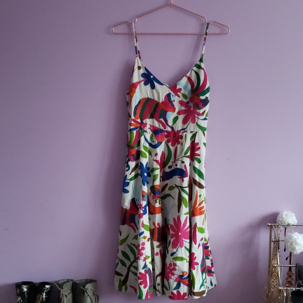 NWT Anthropologie 'Vanessa' Stitched Bird Dress